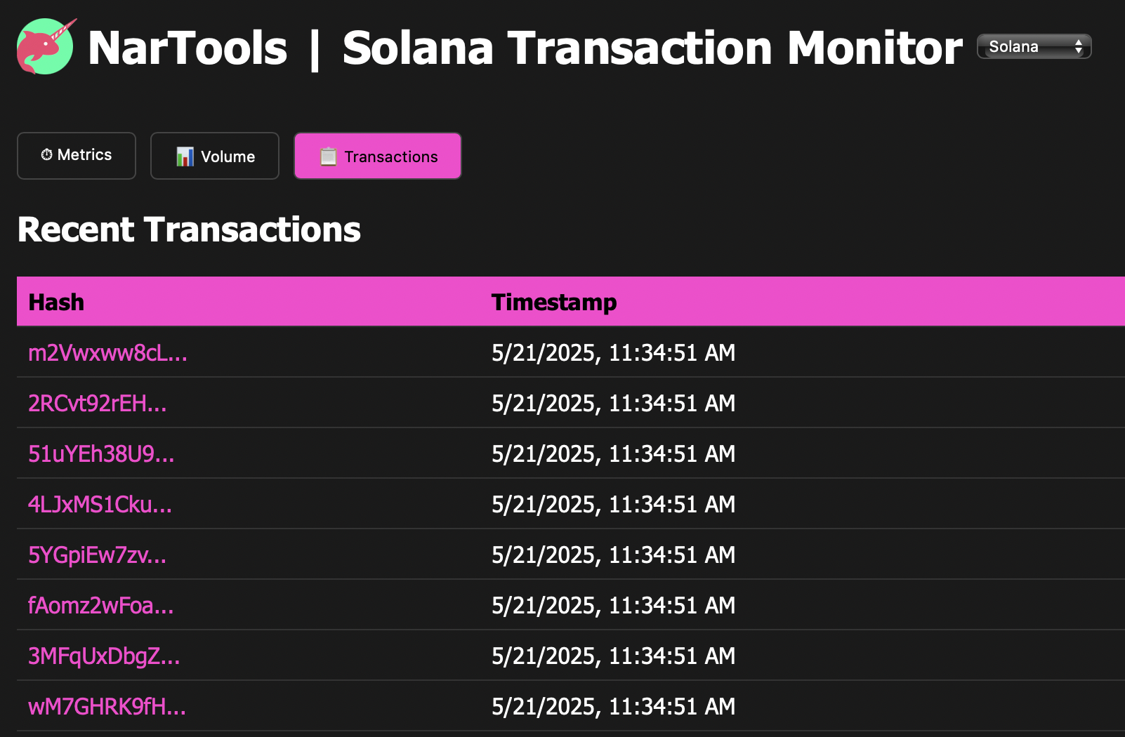 NarTools Transactions Preview